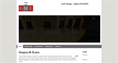 Desktop Screenshot of gregevanslaw.com